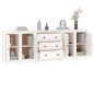 vidaXL Sideboard Weiß 230x35x80 cm Massivholz Kiefer vidaXL Sideboard Weiß 230x35x80 cm Massivholz Kiefer