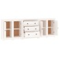 vidaXL Sideboard Weiß 230x35x80 cm Massivholz Kiefer vidaXL Sideboard Weiß 230x35x80 cm Massivholz Kiefer