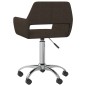 Esszimmerstühle 2 Stk. Drehbar Dunkelbraun Stoff Esszimmerstühle 2 Stk. Drehbar Dunkelbraun Stoff