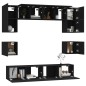 vidaXL 8-tlg. TV-Schrank-Set Schwarz Holzwerkstoff vidaXL 8-tlg. TV-Schrank-Set Schwarz Holzwerkstoff