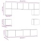 vidaXL 8-tlg. TV-Schrank-Set Schwarz Holzwerkstoff vidaXL 8-tlg. TV-Schrank-Set Schwarz Holzwerkstoff