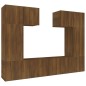vidaXL 6-tlg. TV-Schrank-Set Braun Eichen-Optik Holzwerkstoff vidaXL 6-tlg. TV-Schrank-Set Braun Eichen-Optik Holzwerkstoff