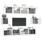 vidaXL 6-tlg. TV-Schrank-Set Weiß Holzwerkstoff vidaXL 6-tlg. TV-Schrank-Set Weiß Holzwerkstoff