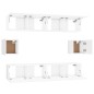 vidaXL 6-tlg. TV-Schrank-Set Weiß Holzwerkstoff vidaXL 6-tlg. TV-Schrank-Set Weiß Holzwerkstoff