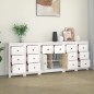 vidaXL Sideboard Weiß 230x35x80 cm Massivholz Kiefer vidaXL Sideboard Weiß 230x35x80 cm Massivholz Kiefer