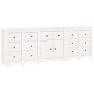 vidaXL Sideboard Weiß 230x35x80 cm Massivholz Kiefer vidaXL Sideboard Weiß 230x35x80 cm Massivholz Kiefer
