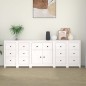 vidaXL Sideboard Weiß 230x35x80 cm Massivholz Kiefer vidaXL Sideboard Weiß 230x35x80 cm Massivholz Kiefer
