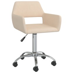 Esszimmerstühle 2 Stk. Drehbar Creme Stoff