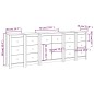 vidaXL Sideboard Weiß 230x35x80 cm Massivholz Kiefer vidaXL Sideboard Weiß 230x35x80 cm Massivholz Kiefer