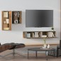vidaXL 4-tlg. TV-Schrank-Set Räuchereiche Holzwerkstoff vidaXL 4-tlg. TV-Schrank-Set Räuchereiche Holzwerkstoff