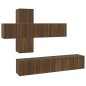 vidaXL 7-tlg. TV-Schrank-Set Braun Eichen-Optik Holzwerkstoff vidaXL 7-tlg. TV-Schrank-Set Braun Eichen-Optik Holzwerkstoff