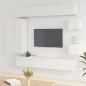 vidaXL 8-tlg. TV-Schrank-Set Weiß Holzwerkstoff vidaXL 8-tlg. TV-Schrank-Set Weiß Holzwerkstoff