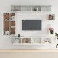 vidaXL 8-tlg. TV-Schrank-Set Weiß Holzwerkstoff vidaXL 8-tlg. TV-Schrank-Set Weiß Holzwerkstoff