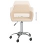 Esszimmerstühle 2 Stk. Drehbar Creme Stoff Esszimmerstühle 2 Stk. Drehbar Creme Stoff