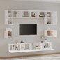 vidaXL 8-tlg. TV-Schrank-Set Hochglanz-Weiß Holzwerkstoff vidaXL 8-tlg. TV-Schrank-Set Hochglanz-Weiß Holzwerkstoff