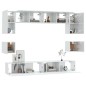 vidaXL 8-tlg. TV-Schrank-Set Hochglanz-Weiß Holzwerkstoff vidaXL 8-tlg. TV-Schrank-Set Hochglanz-Weiß Holzwerkstoff