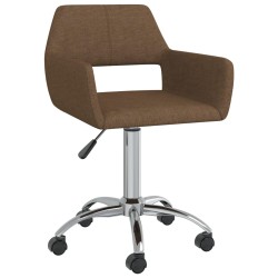 Esszimmerstühle 2 Stk. Drehbar Braun Stoff
