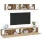 vidaXL 4-tlg. TV-Schrank-Set Sonoma-Eiche Holzwerkstoff vidaXL 4-tlg. TV-Schrank-Set Sonoma-Eiche Holzwerkstoff