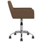 Esszimmerstühle 2 Stk. Drehbar Braun Stoff Esszimmerstühle 2 Stk. Drehbar Braun Stoff