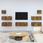 vidaXL 7-tlg. TV-Schrank-Set Räuchereiche Holzwerkstoff vidaXL 7-tlg. TV-Schrank-Set Räuchereiche Holzwerkstoff