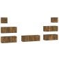 vidaXL 7-tlg. TV-Schrank-Set Räuchereiche Holzwerkstoff vidaXL 7-tlg. TV-Schrank-Set Räuchereiche Holzwerkstoff