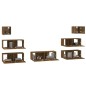vidaXL 7-tlg. TV-Schrank-Set Räuchereiche Holzwerkstoff vidaXL 7-tlg. TV-Schrank-Set Räuchereiche Holzwerkstoff