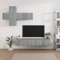 vidaXL 7-tlg. TV-Schrank-Set Grau Sonoma Holzwerkstoff vidaXL 7-tlg. TV-Schrank-Set Grau Sonoma Holzwerkstoff