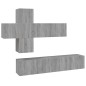 vidaXL 7-tlg. TV-Schrank-Set Grau Sonoma Holzwerkstoff vidaXL 7-tlg. TV-Schrank-Set Grau Sonoma Holzwerkstoff