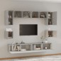 vidaXL 8-tlg. TV-Schrank-Set Betongrau Holzwerkstoff vidaXL 8-tlg. TV-Schrank-Set Betongrau Holzwerkstoff