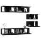 vidaXL 6-tlg. TV-Schrank-Set Schwarz Holzwerkstoff vidaXL 6-tlg. TV-Schrank-Set Schwarz Holzwerkstoff