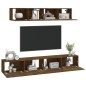 vidaXL 4-tlg. TV-Schrank-Set Räuchereiche Holzwerkstoff vidaXL 4-tlg. TV-Schrank-Set Räuchereiche Holzwerkstoff