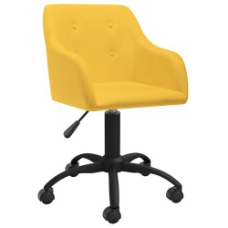 Esszimmerstühle 2 Stk. Drehbar Gelb Stoff