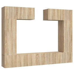 vidaXL 6-tlg. TV-Schrank-Set Sonoma-Eiche Holzwerkstoff