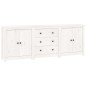 vidaXL Sideboard Weiß 210x35x80 cm Massivholz Kiefer vidaXL Sideboard Weiß 210x35x80 cm Massivholz Kiefer