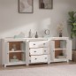 vidaXL Sideboard Weiß 210x35x80 cm Massivholz Kiefer vidaXL Sideboard Weiß 210x35x80 cm Massivholz Kiefer