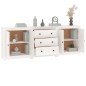 vidaXL Sideboard Weiß 210x35x80 cm Massivholz Kiefer vidaXL Sideboard Weiß 210x35x80 cm Massivholz Kiefer