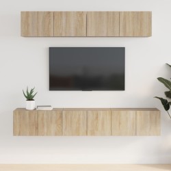 vidaXL 5-tlg. TV-Schrank-Set Sonoma-Eiche Holzwerkstoff