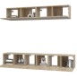 vidaXL 5-tlg. TV-Schrank-Set Sonoma-Eiche Holzwerkstoff vidaXL 5-tlg. TV-Schrank-Set Sonoma-Eiche Holzwerkstoff
