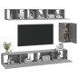 vidaXL 6-tlg. TV-Schrank-Set Grau Sonoma Holzwerkstoff vidaXL 6-tlg. TV-Schrank-Set Grau Sonoma Holzwerkstoff
