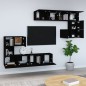 vidaXL TV-Wandschrank Schwarz Holzwerkstoff vidaXL TV-Wandschrank Schwarz Holzwerkstoff