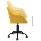 Esszimmerstühle 2 Stk. Drehbar Gelb Stoff Esszimmerstühle 2 Stk. Drehbar Gelb Stoff