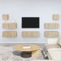 vidaXL 7-tlg. TV-Schrank-Set Sonoma-Eiche Holzwerkstoff vidaXL 7-tlg. TV-Schrank-Set Sonoma-Eiche Holzwerkstoff