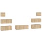 vidaXL 7-tlg. TV-Schrank-Set Sonoma-Eiche Holzwerkstoff vidaXL 7-tlg. TV-Schrank-Set Sonoma-Eiche Holzwerkstoff