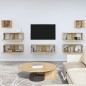 vidaXL 7-tlg. TV-Schrank-Set Sonoma-Eiche Holzwerkstoff vidaXL 7-tlg. TV-Schrank-Set Sonoma-Eiche Holzwerkstoff