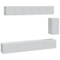 vidaXL 6-tlg. TV-Schrank-Set Weiß Holzwerkstoff vidaXL 6-tlg. TV-Schrank-Set Weiß Holzwerkstoff