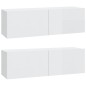 vidaXL 6-tlg. TV-Schrank-Set Hochglanz-Weiß Holzwerkstoff vidaXL 6-tlg. TV-Schrank-Set Hochglanz-Weiß Holzwerkstoff