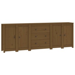 vidaXL Sideboard Honigbraun 230x35x80 cm Massivholz Kiefer