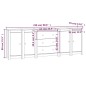 vidaXL Sideboard Honigbraun 230x35x80 cm Massivholz Kiefer vidaXL Sideboard Honigbraun 230x35x80 cm Massivholz Kiefer