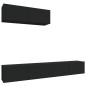 vidaXL 3-tlg. TV-Schrank-Set Schwarz Holzwerkstoff vidaXL 3-tlg. TV-Schrank-Set Schwarz Holzwerkstoff