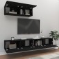 vidaXL 3-tlg. TV-Schrank-Set Schwarz Holzwerkstoff vidaXL 3-tlg. TV-Schrank-Set Schwarz Holzwerkstoff